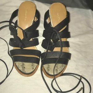 Calvin Klein Wooden Heel Sandals